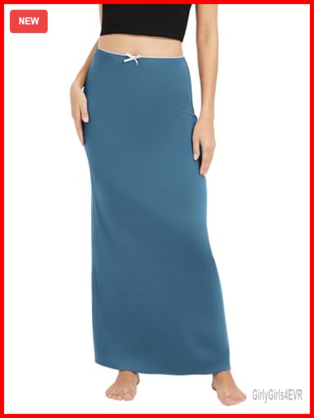 Elastic Waist Long Maxi Skirt Flowy Summer Beach Vacation Lightweight